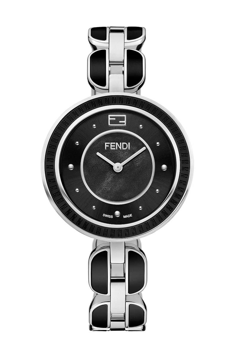 Fendi Women's Stainless Steel Genuine Fox Fur Watch, 36mm, Main, color,