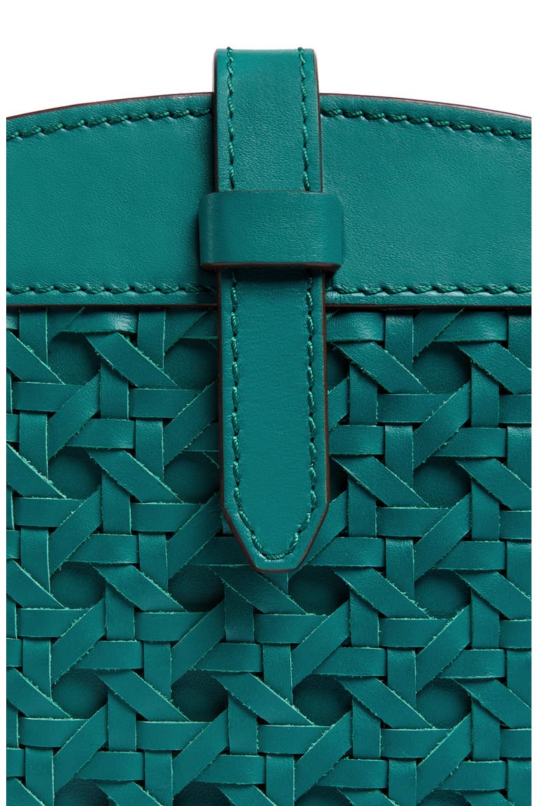 Intreccio Leather Phone Case, Alternate, color, Teal