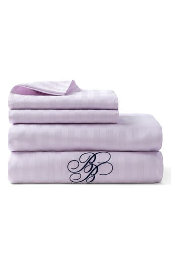 Brooks Brothers Sateen Stripe 4-piece Sheet Set