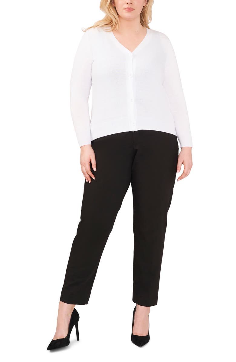 Halogen<sup>®</sup> V-Neck Cotton Blend Cardigan, Alternate, color, 