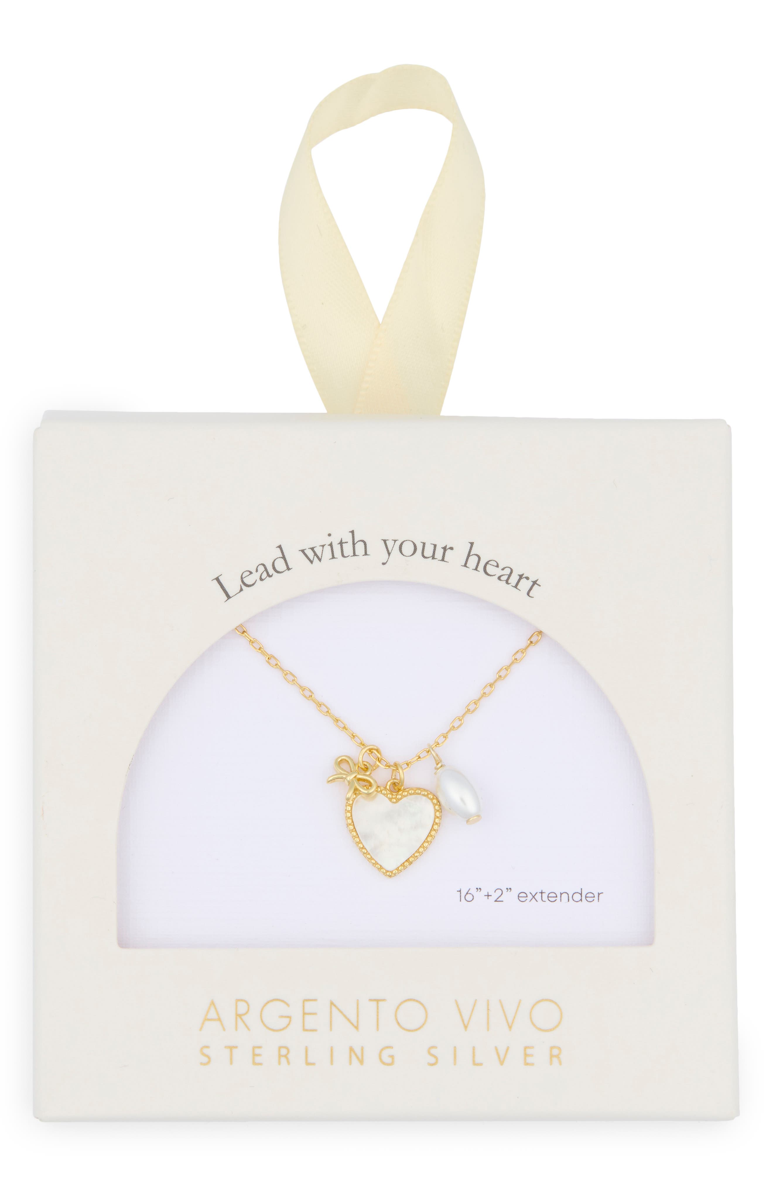 Argento Vivo Sterling Silver Sentimental Heart Pendant Necklace