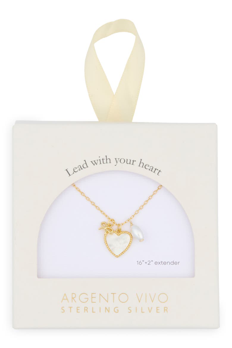 Sentimental Heart Pendant Necklace, Main, color, GOLD