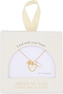 Argento Vivo Sterling Silver Sentimental Heart Pendant Necklace