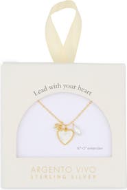 Argento Vivo Sterling Silver Sentimental Heart Pendant Necklace