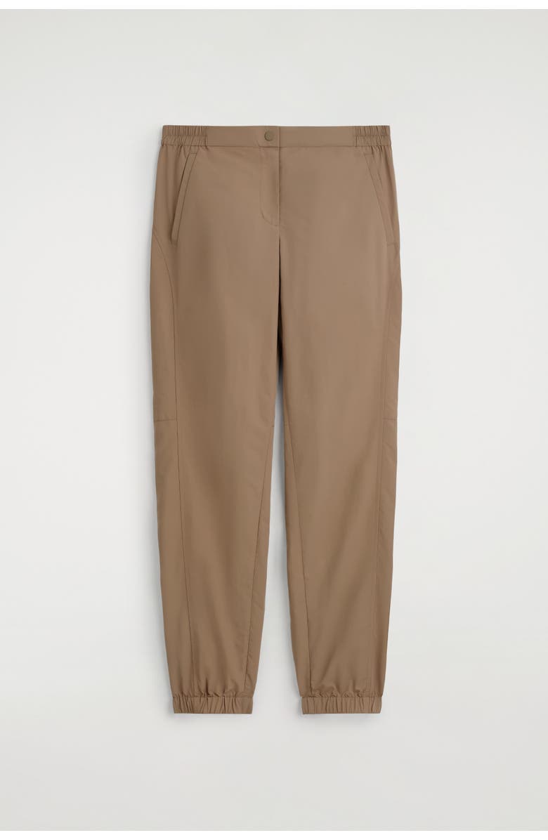 COS Technical Nylon Barrel-Leg Pants, Alternate, color, Beige
