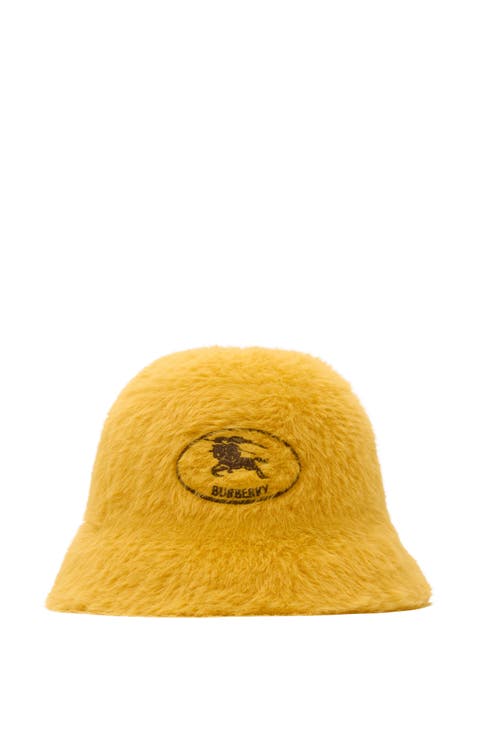 Knight Stamp Faux Fur Bucket Hat