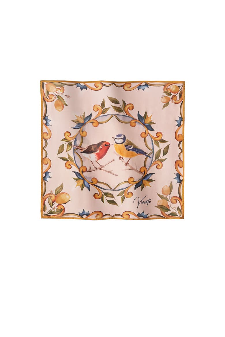 Square Scarf, Alternate, color, Robin