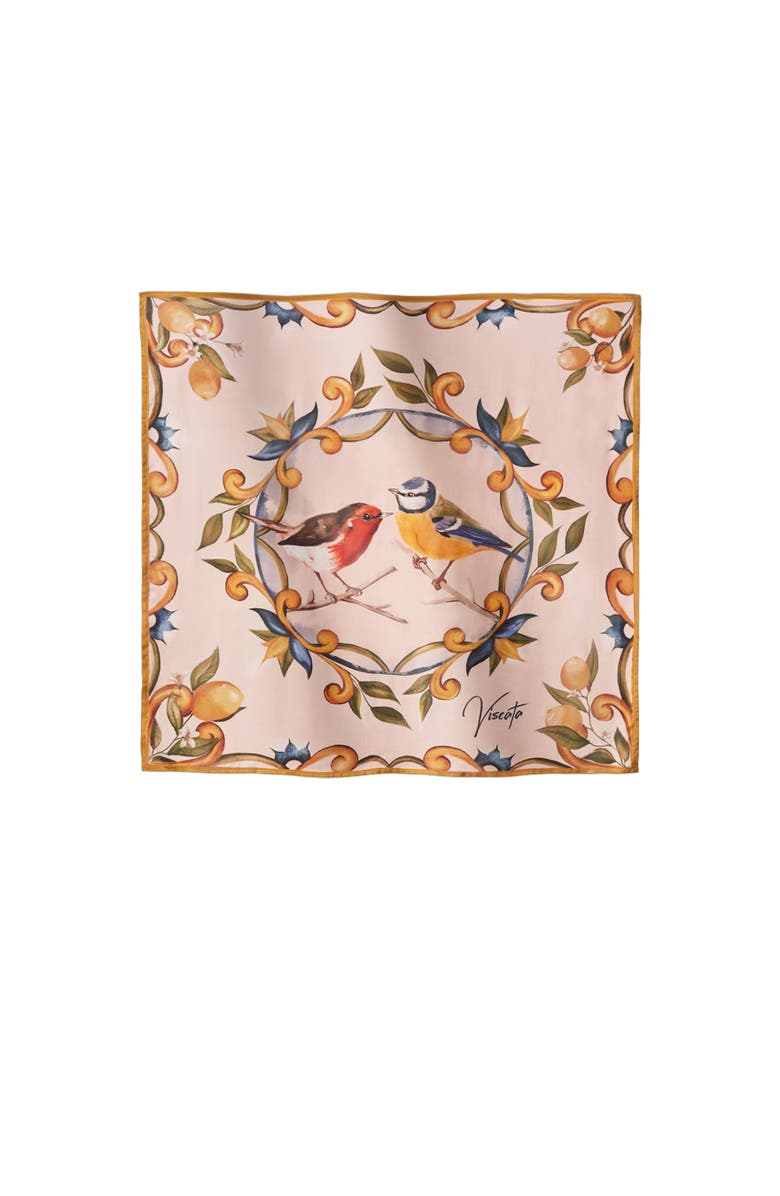 VISCATA Square Scarf, Alternate, color, Robin