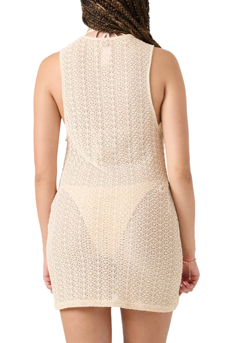 Open Stich Cover-Up Minidress, Alternate, color, CREAM