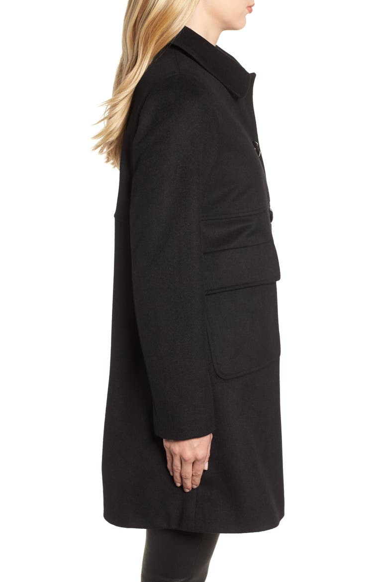 Wool Walking Coat, Alternate, color, BLACK