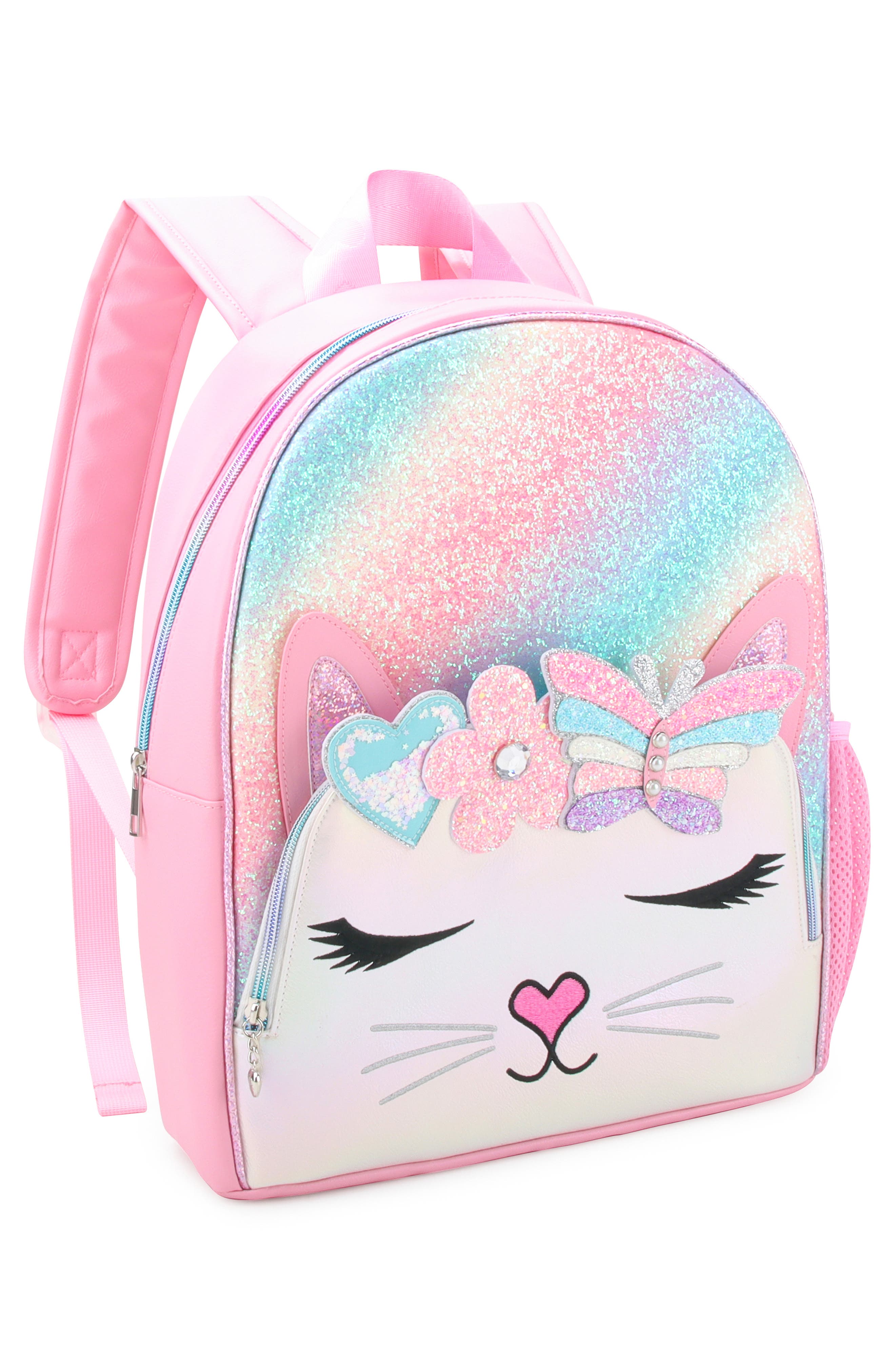 OMG Accessories Kids' Bella Butterfly Backpack, Alternate, color, Bubble Gum