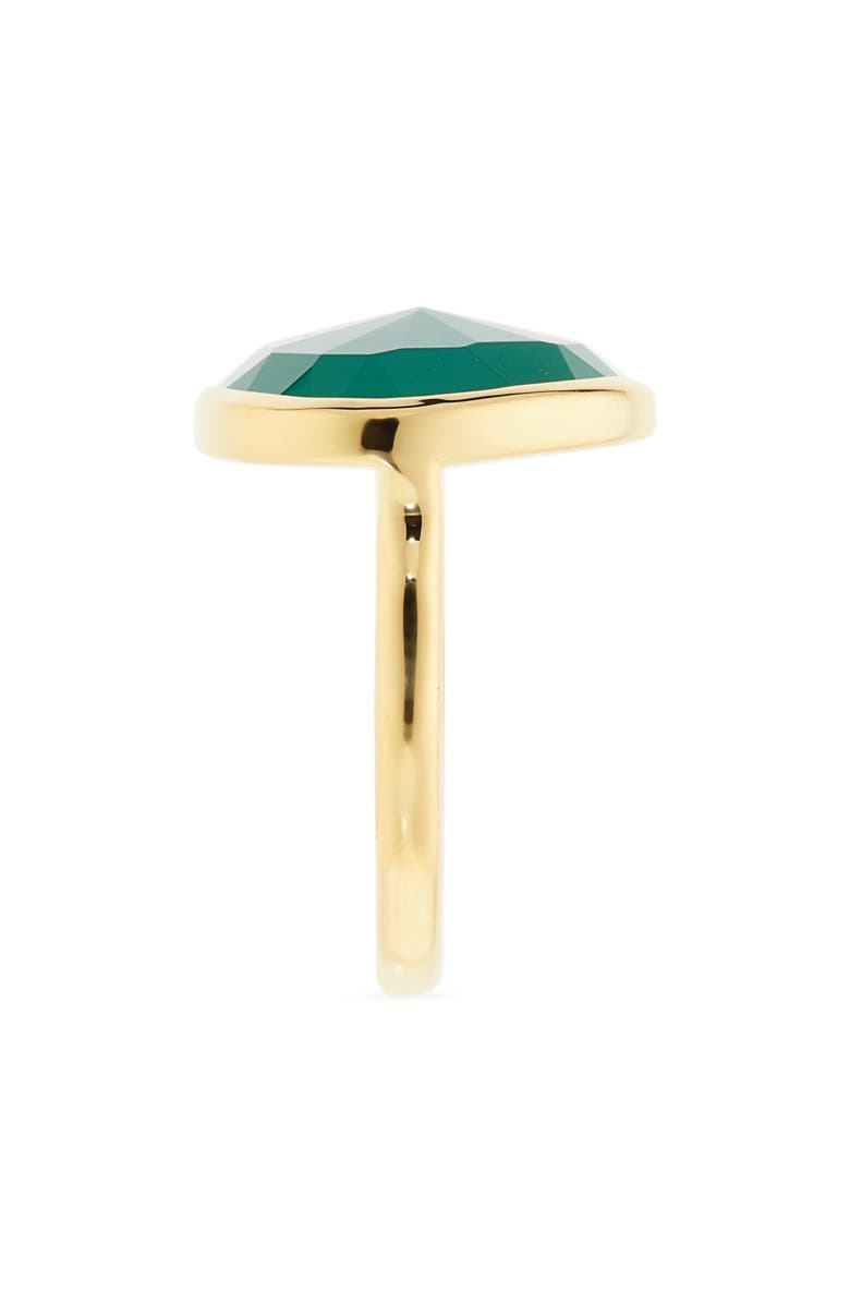 Monica Vinader Siren Green Onyx Ring, Alternate, color, Yellow Gold