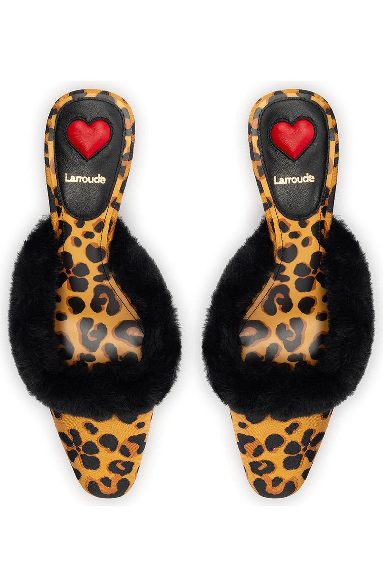 Larroudé Amal Faux Fur Mule, Alternate, color,
