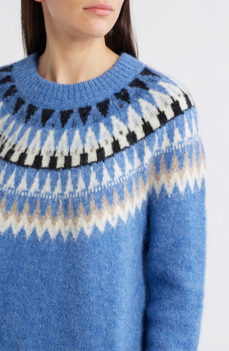 Pendleton Fair Isle Oversize Alpaca Blend Crewneck Sweater, Alternate, color,