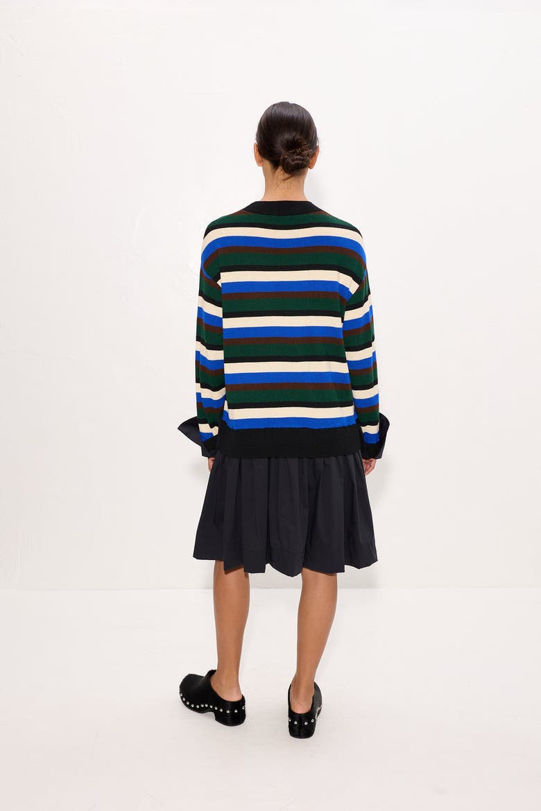 Pip Poplin Combo Dress, Alternate, color, Rugby Stripe