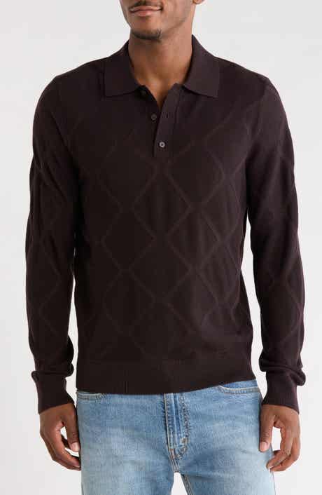 Argyle Merino Wool Polo