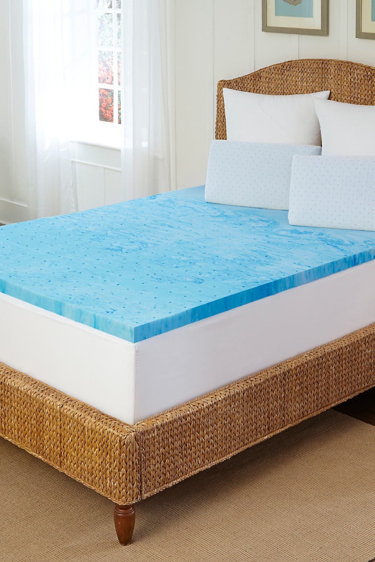 RIO HOME Arctic Sleep Marbelized Gel Queen Topper | Nordstromrack