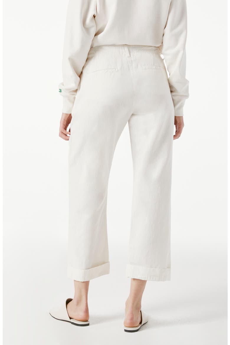 Le Tomboy High Waist Nonstretch Cuffed Trousers, Alternate, color, VINTAGE WHITE