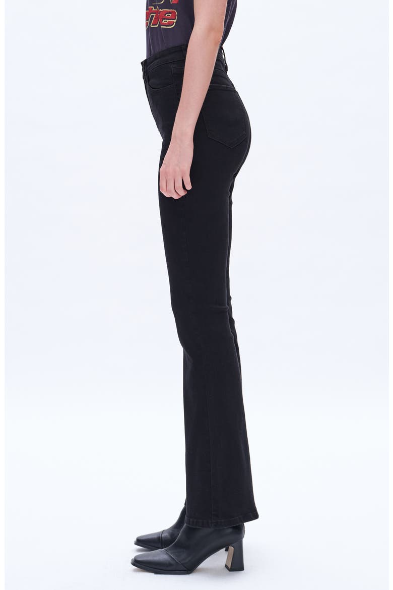 Eva High Waist Flare Jeans, Alternate, color, SOLID BLACK