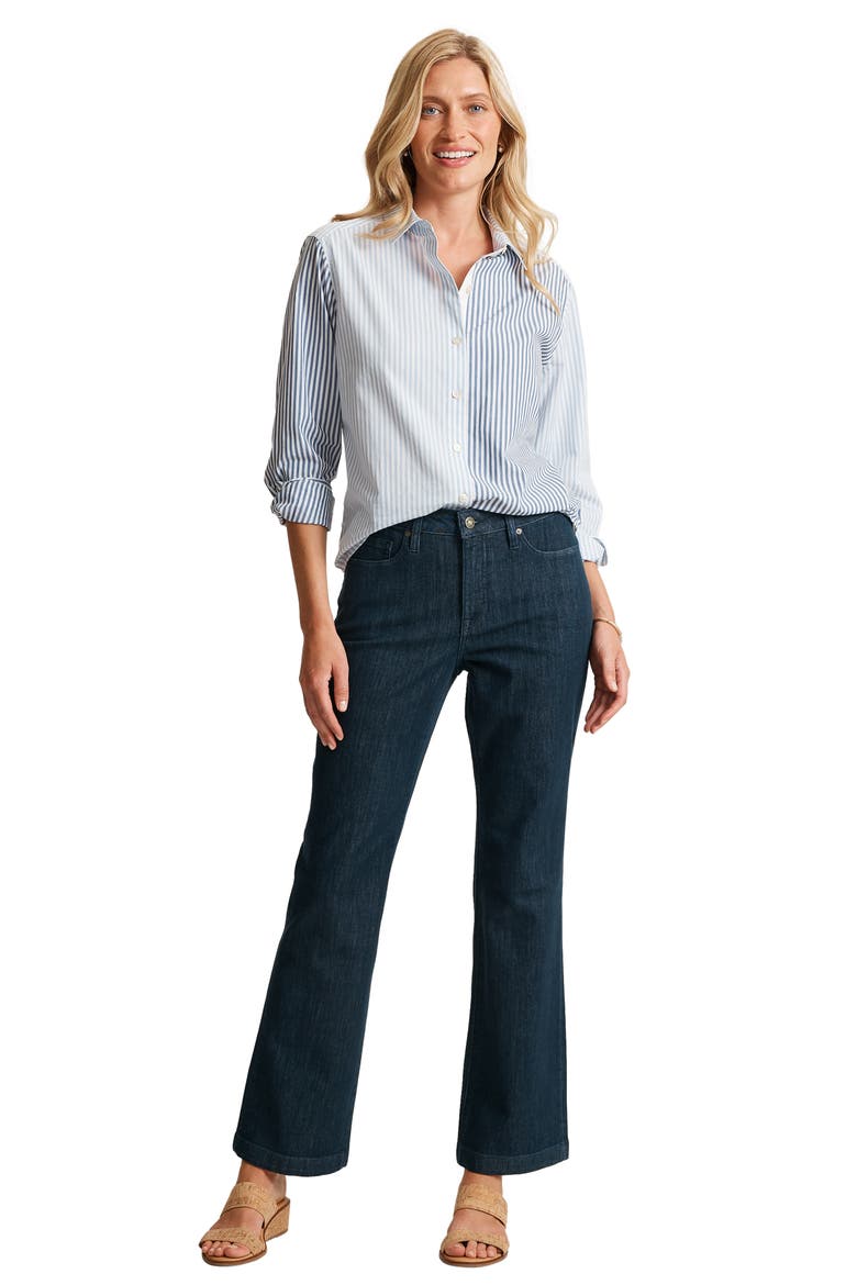 Indigo Palms Mid Rise Flare Jeans, Alternate, color, NAVY