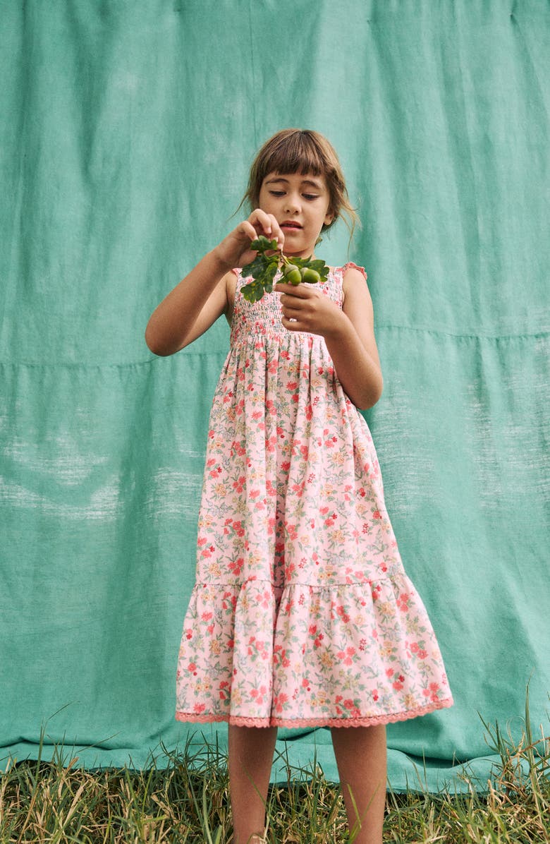 Mini Boden Luella Floral Cotton Tiered Sundress, Alternate, color,