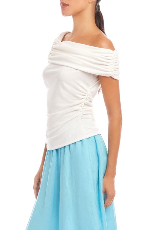 Shop Fifteen Twenty Lizzie One-shoulder Top In Off White