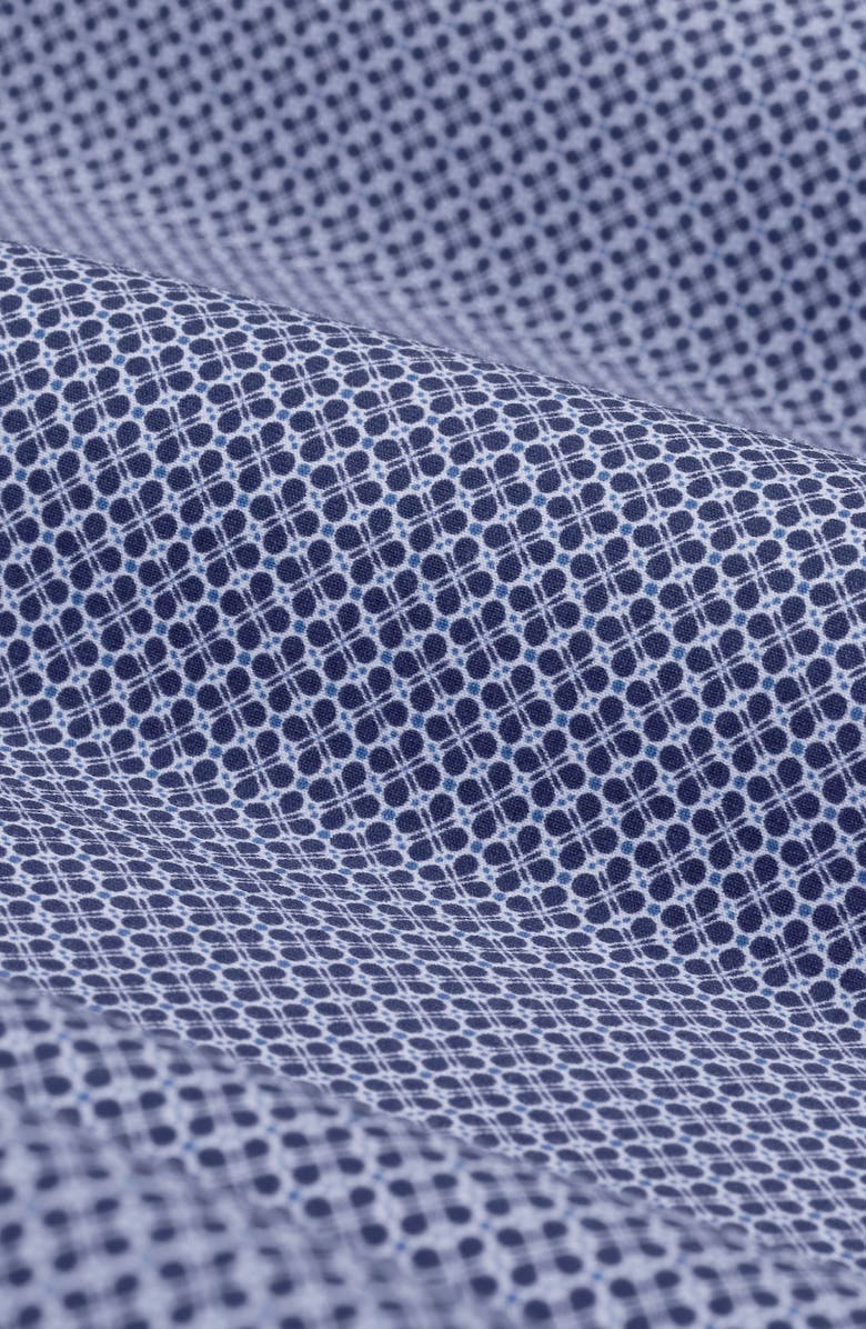 Bugatchi James OoohCotton<sup>®</sup> Geo Print Button-Up Shirt, Alternate, color, Navy