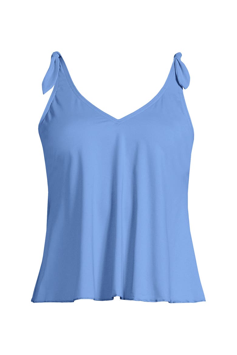 DDD-Cup Tie Shoulder Flutter Tankini Top, Alternate, color, Black