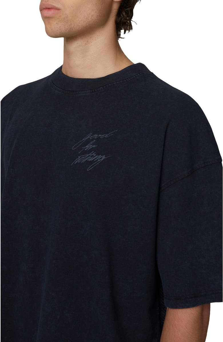 Good For Nothing Boxy-Fit Silhouette T-Shirt, Alternate, color, Black