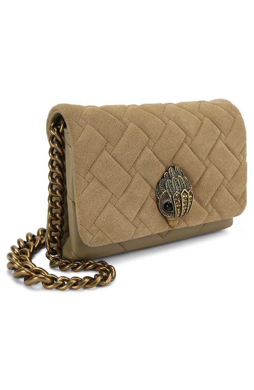 Kurt Geiger London Mini Kensington Quilted Leather Convertible Crossbody Bag In Brown