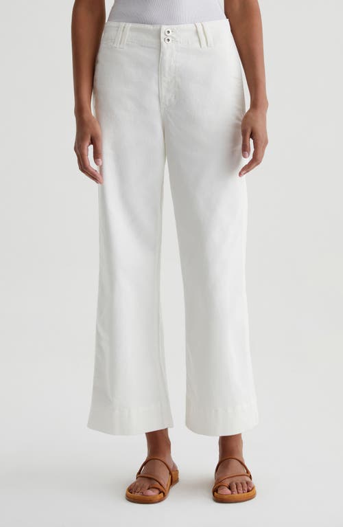 Shop Ag Natasha High Waist Flare Ankle Pants In Powder