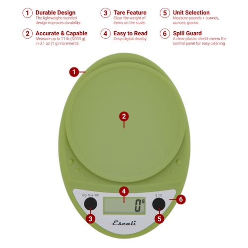 Escali Primo Digital Scale In Green