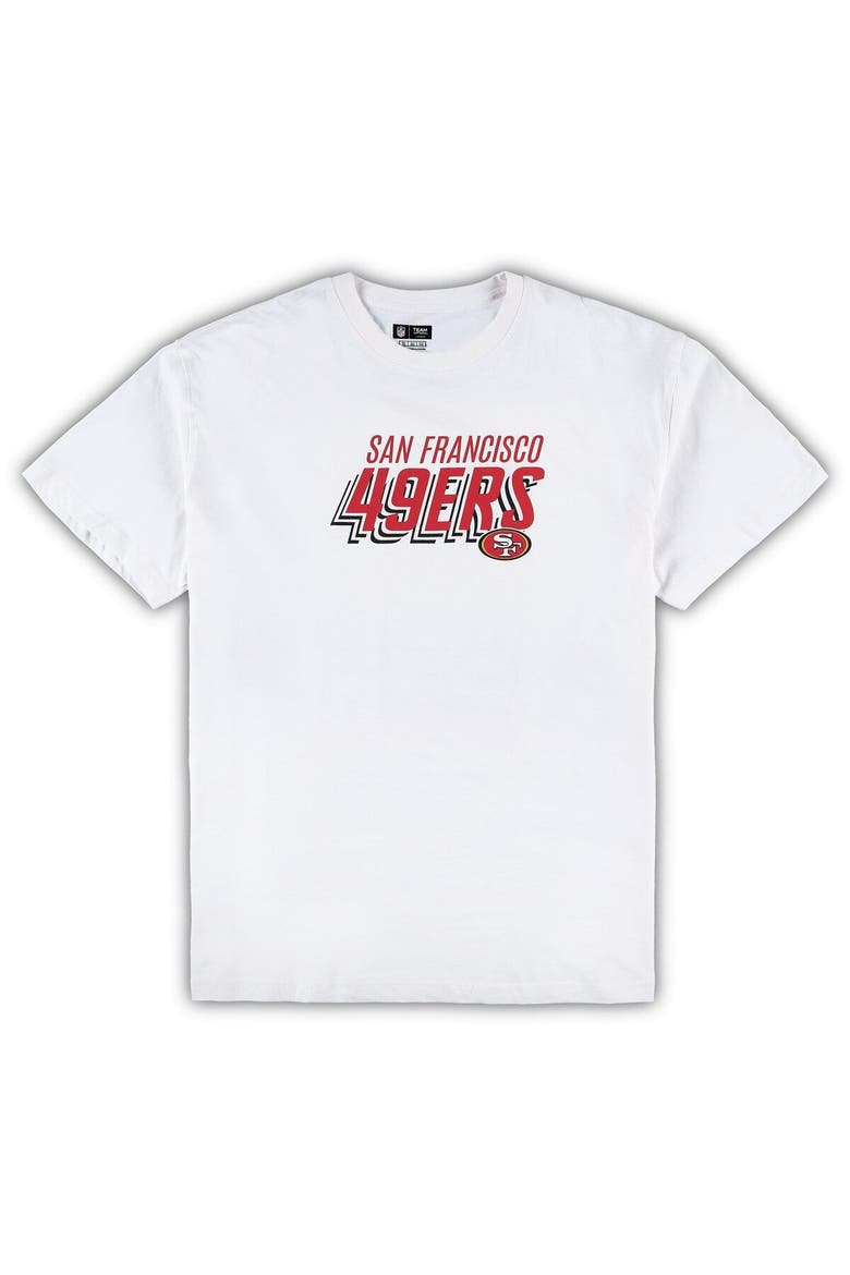 Men's Concepts Sport White/Charcoal San Francisco 49ers Big & Tall T-Shirt and Shorts Set, Alternate, color, White