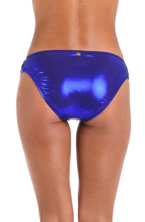 Sunshine 79 Shirred Side Bikini Bottoms In Blue