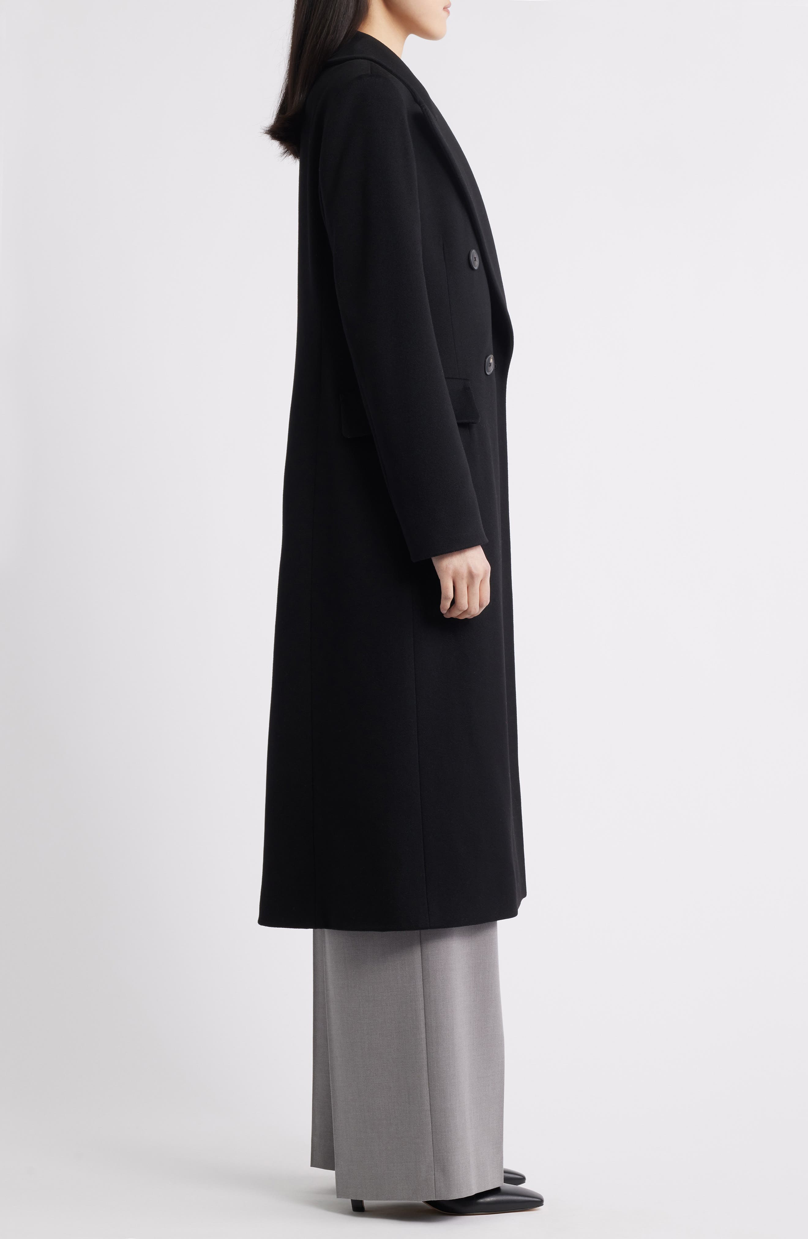 Fleurette MAXI Loro Piana Cashmere & Wool Double Breasted Coat