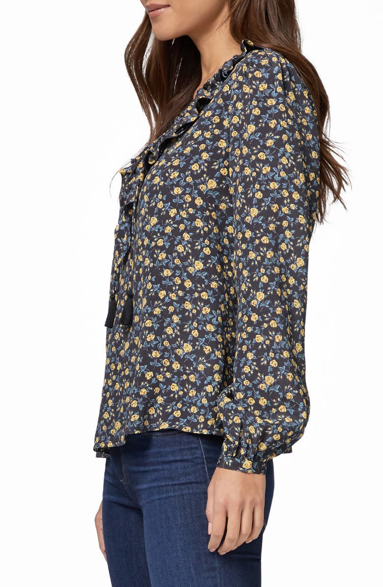 PAIGE Ilara Floral Lace-Up Blouse, Alternate, color,