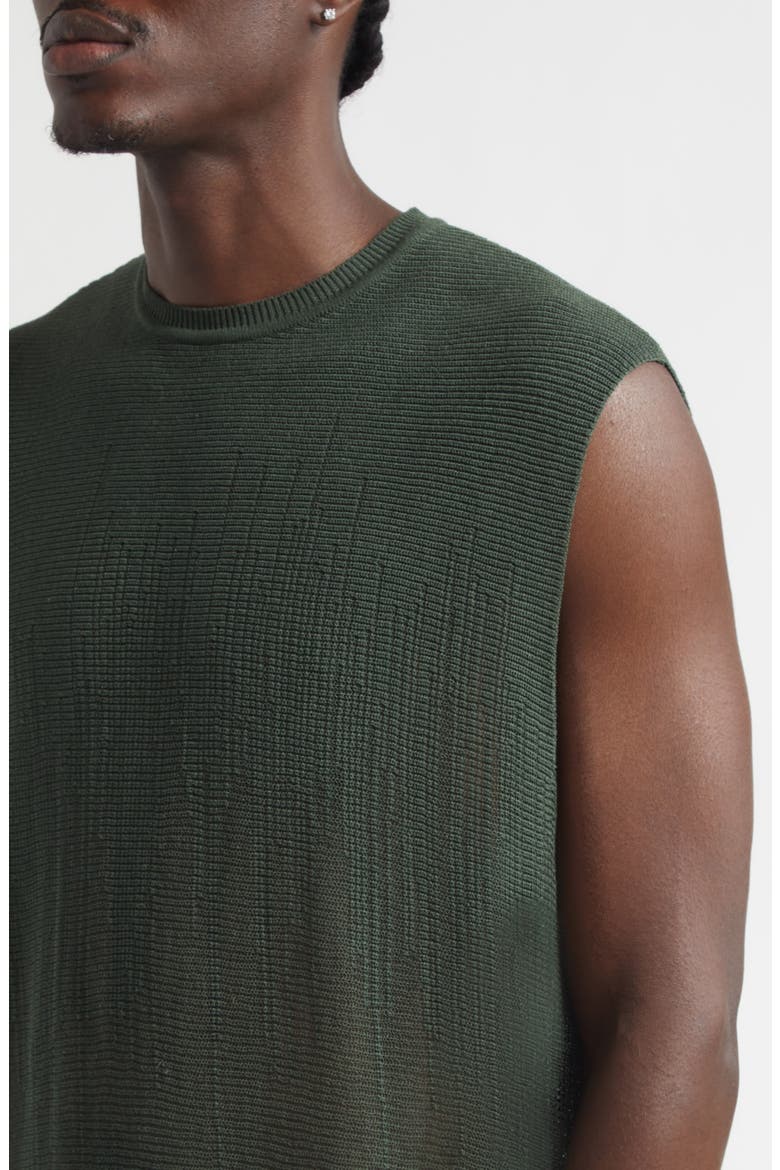 Brush Close-Up Crewneck Sweater Vest, Alternate, color, GREEN