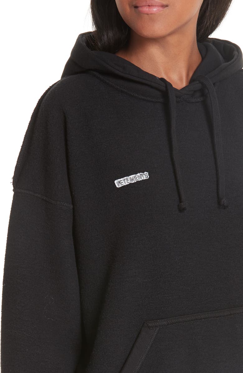 VETEMENTS Inside-Out Hoodie, Alternate, color,