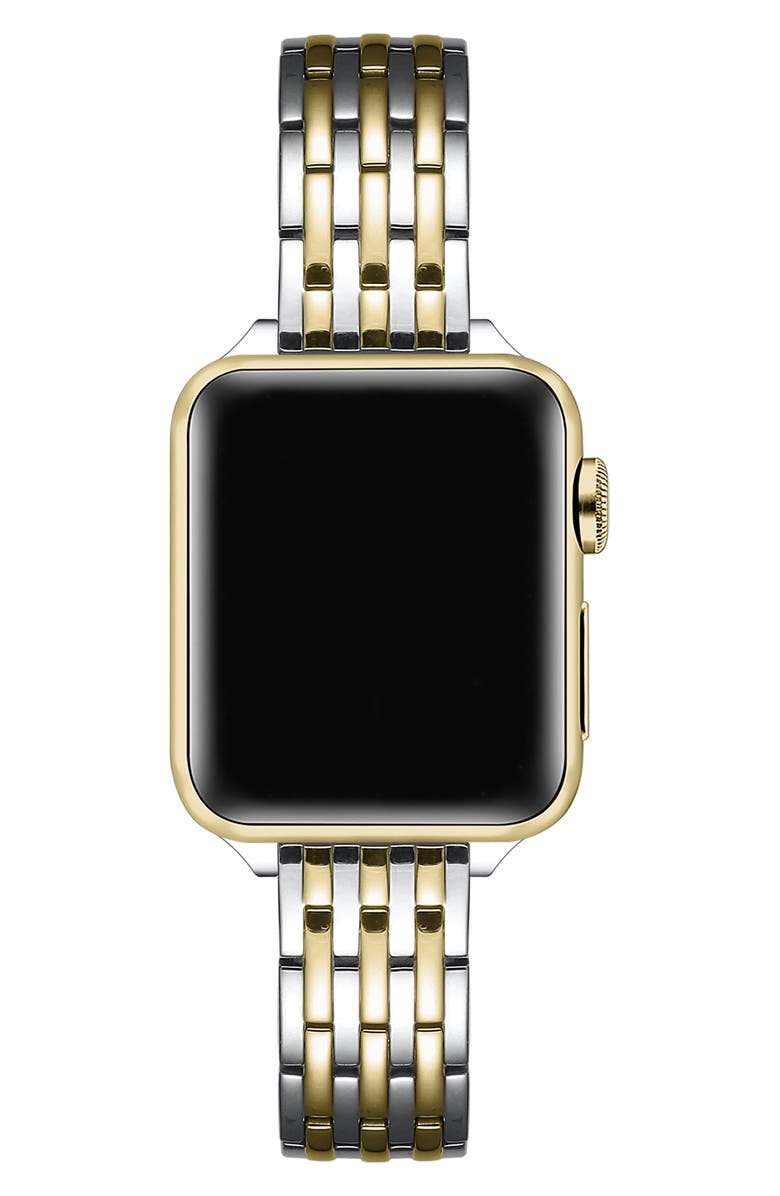 The Posh Tech Eleanor Stainless Steel Apple Watch<sup>®</sup> Watchband, Alternate, color, Gold/ Silver
