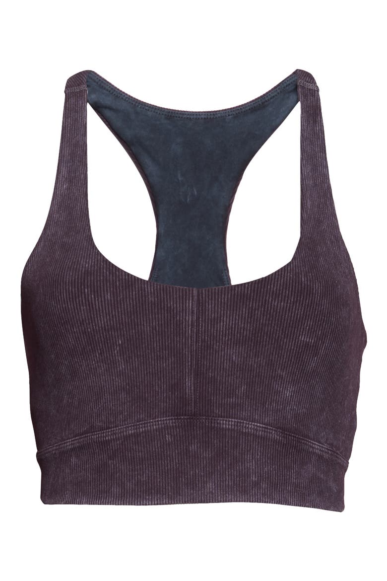 Longline Sports Bra, Alternate, color, PURPLE NEBULA