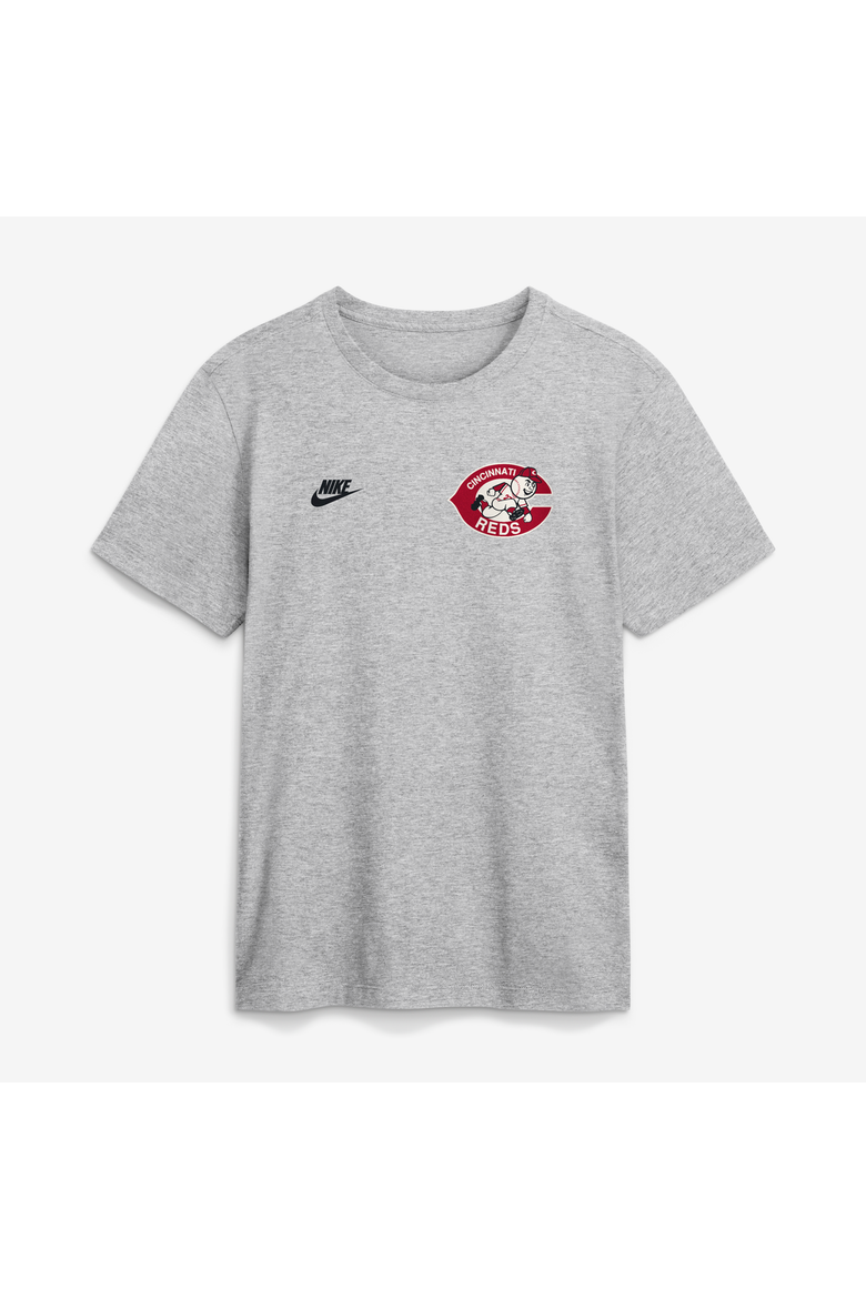 Men's Nike Heather Gray Cincinnati Reds Cooperstown 2-Hit T-Shirt, Alternate, color, Heather Gray