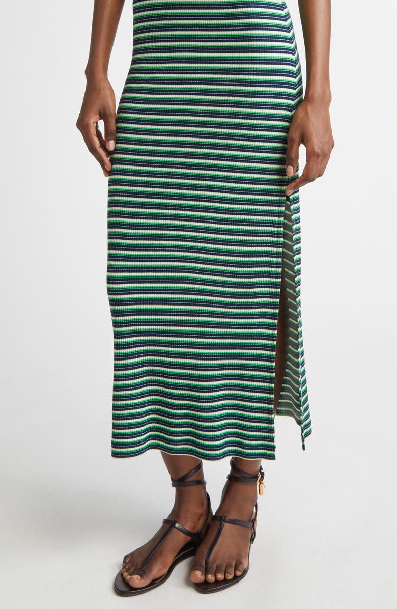 Ramy Brook Everest Stripe Knit Dress, Alternate, color, Spring Navy Stripe Combo