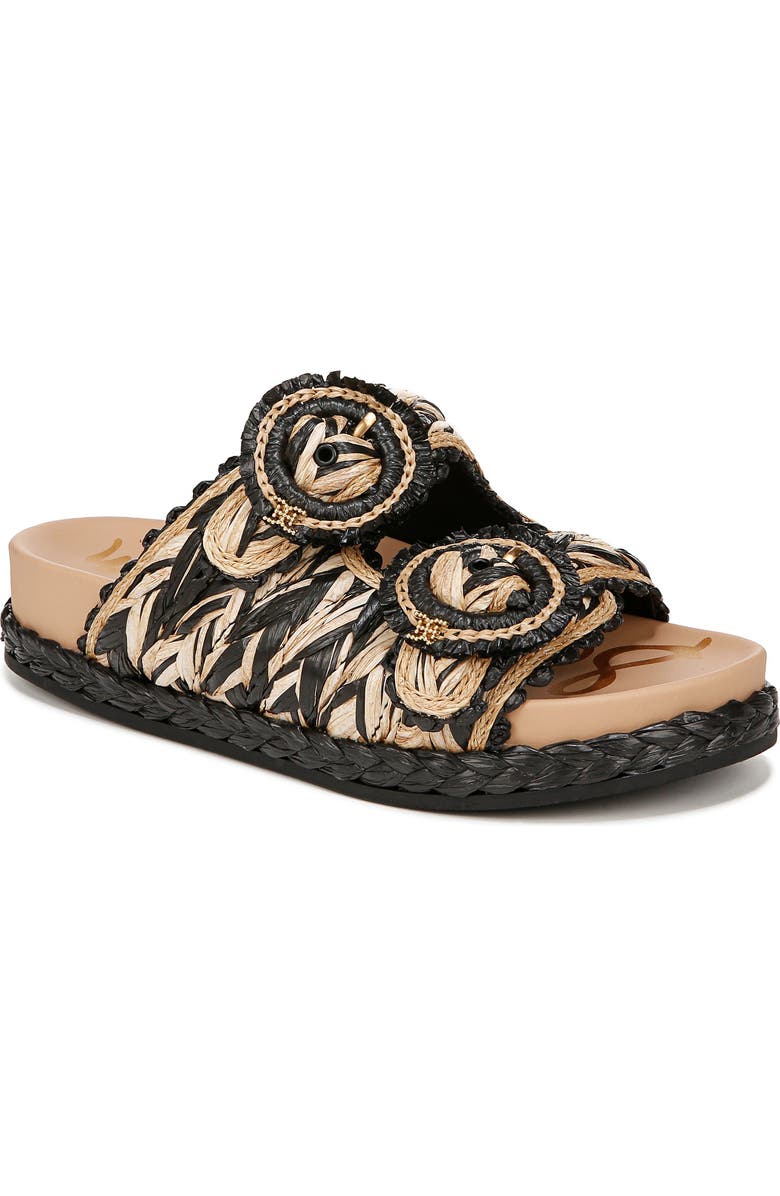 Sam Edelman Reina Slide Sandal, Main, color, Black/ Natural