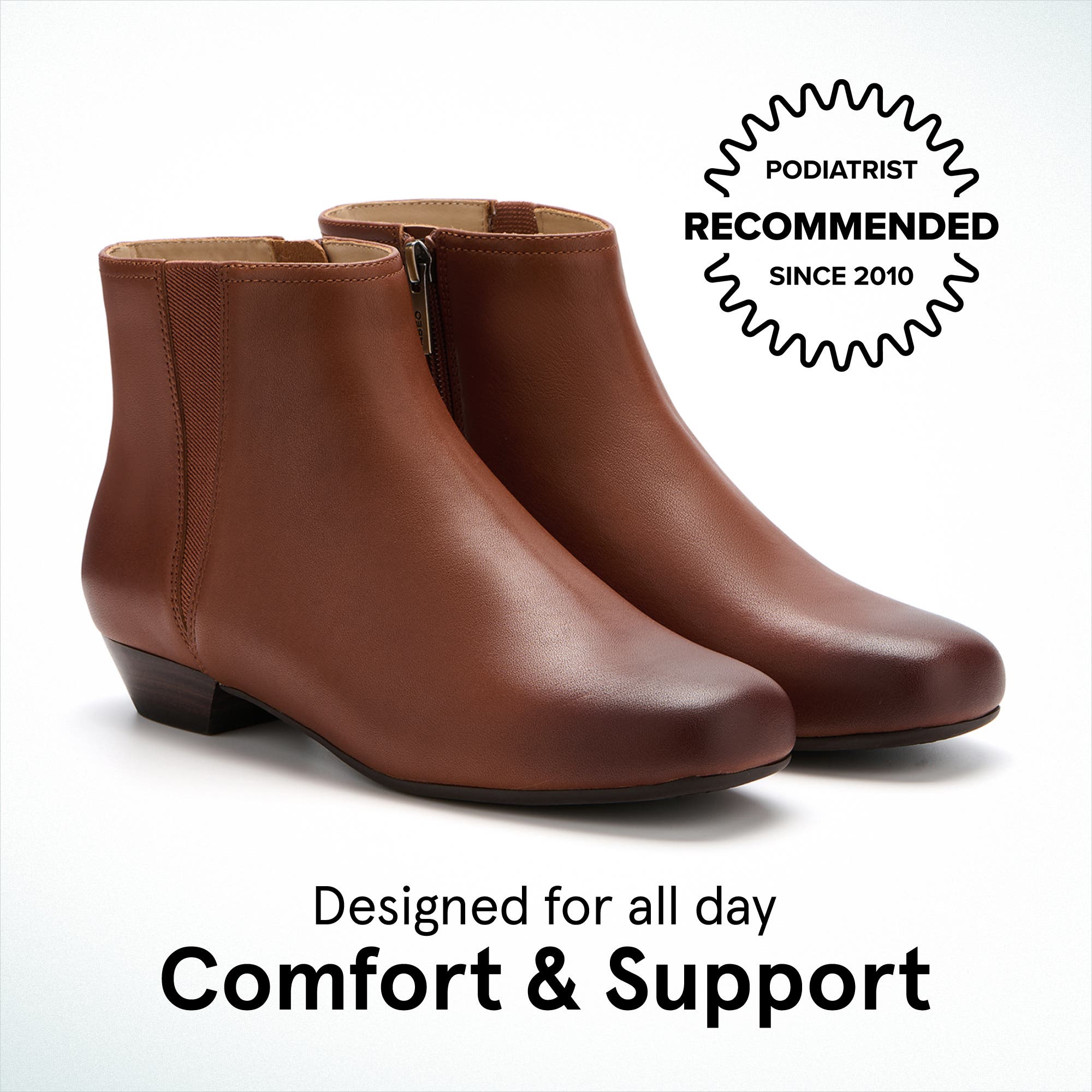 Via Boot, Alternate, color, Caramel Leather - Regular