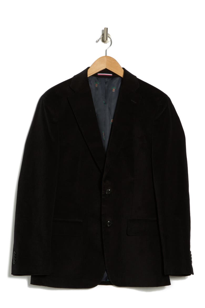 Cotton Corduroy Blazer, Alternate, color, BLACK