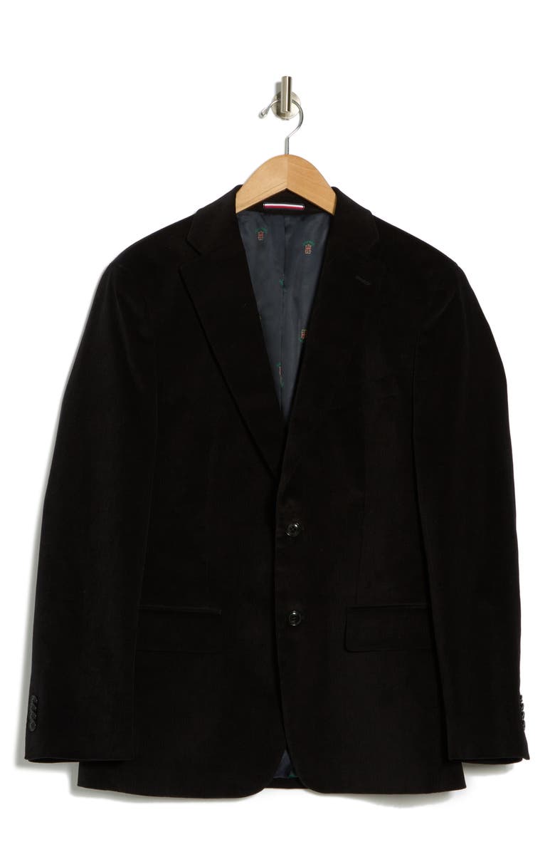 Tommy Hilfiger Cotton Corduroy Blazer, Alternate, color, Black