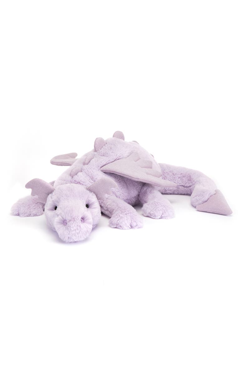 Jellycat Huge Lavender Dragon Stuffed Animal, Main, color,