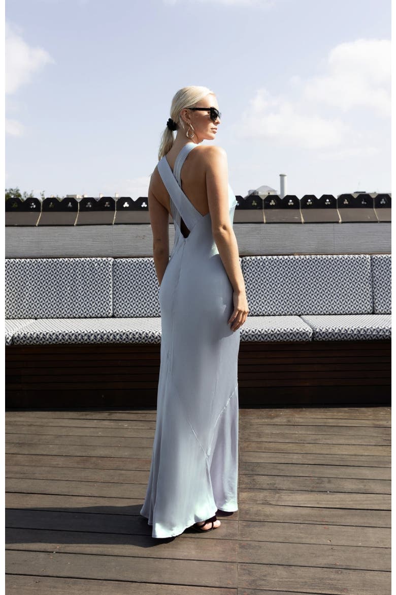 Paris Cross Back Dress, Alternate, color, Pale Blue