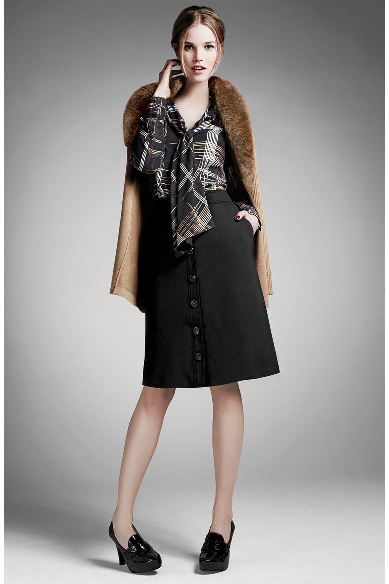 'Deville' Cardigan with Removable Faux Fur Collar, Alternate, color, CAMEL
