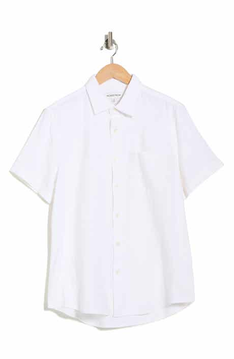 Nordstrom Short Sleeve Linen Blend Button-Up Shirt